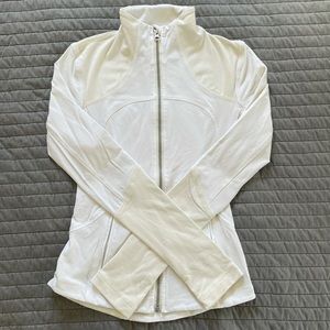 Size 2 white lulu lemon zip up